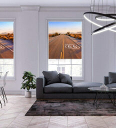 Lister Cartwright Route 66 Design Blackout Roller Blinds Child Safety Included, 180 X 140 Cm - thumbnail 3