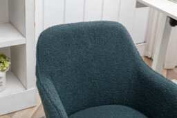 Abrihome New Teddy Fabric Material Adjustable Height Swivel Home Office Chair For Indoor Office With Gold Legs,green - thumbnail 5