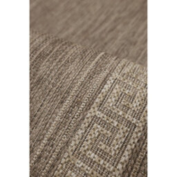 Melrose County Flatweave Brown Natural Bordered Indoor Non-Slip Large Area Runner Rug 060/230Cm - thumbnail 3