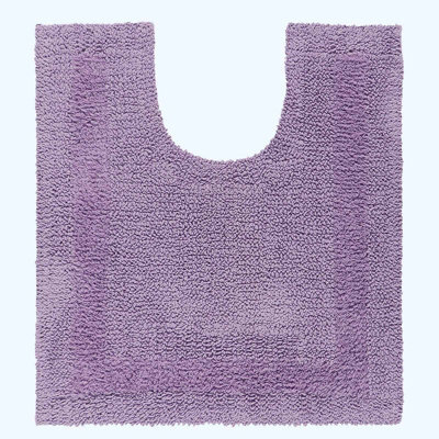 Homescapes Luxury Reversible Cotton Pedestal Mat - Lilac - image 1