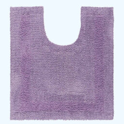 Homescapes Luxury Reversible Cotton Pedestal Mat - Lilac - thumbnail 1