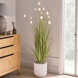 Lux Botanics 120Cm Pink-Tinted Artificial Potted Plant In Black Pot By Wyld And Coco - thumbnail 2