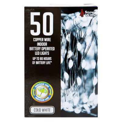 Indoor Copper Wire Lights- Cold White- Christmas Lights (50) - image 1