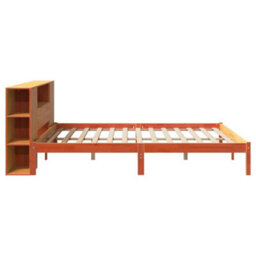 Berkfield Bookcase Bed Without Mattress Wax Brown 200X200 Cm Solid Wood Pine - thumbnail 7