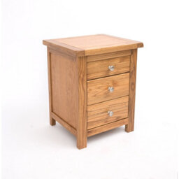 Cabinet Bits Trivento 3 Drawer Bedside Table Chrome Knob - thumbnail 3