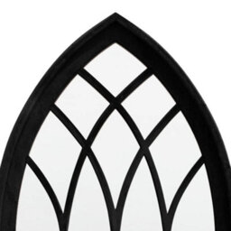 Berkfield Garden Mirror Black 70X30 Cm Iron For Outdoor Use - thumbnail 5