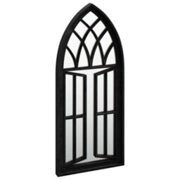 Berkfield Garden Mirror Black 70X30 Cm Iron For Outdoor Use - thumbnail 3