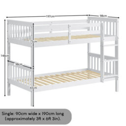 Lassic Vida Designs Milan White Bunk Bed - thumbnail 4