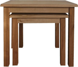 Home Furniture Group Oakcroft Swr4 Rustic Medium Wood Nest Of 2 Tables Space-Saving Living Room Set - thumbnail 3