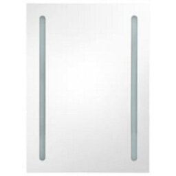 Berkfield Stylish Led Bathroom Mirror Cabinet Shining Black 50X13X70 Cm - thumbnail 4