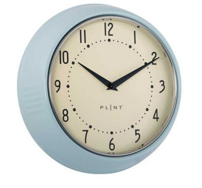 GM Garden & Home Clocks - Metal/glass - L23 X W7 X H23 Cm - Ice Blue