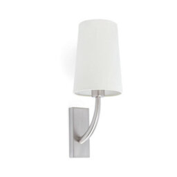Luminosa Lighting Luminosa Rem 1 Light Indoor Wall Light Satin Nickel - Shade Not Included, E27 - thumbnail 2