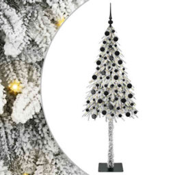 Vidaxl Christmas Tree With 300 Leds White 210 Cm Pe And Steel - thumbnail 2