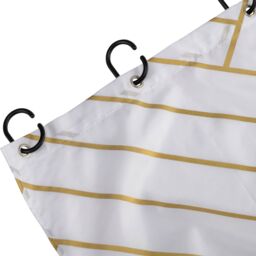 Croydex Hygeine 'n' Clean White Art Deco Shower Curtain (W)180Cm - thumbnail 3