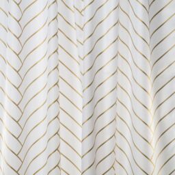 Croydex Hygeine 'n' Clean White Art Deco Shower Curtain (W)180Cm - thumbnail 2