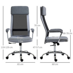 Office Chair Mesh High Back Swivel Task Home Desk Chair - thumbnail 2