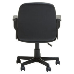 Orsina Comfortable Black Pu Home Office Chair, Ergonomic Work From Home Chair, Movable Ergonomic Chair For Office - thumbnail 4