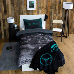 MERCEDES AMG PETRONAS Mercedes Stealth Single Polycotton Duvet Cover And Pillowcase Set - thumbnail 2