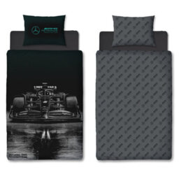 MERCEDES AMG PETRONAS Mercedes Stealth Single Polycotton Duvet Cover And Pillowcase Set - thumbnail 1