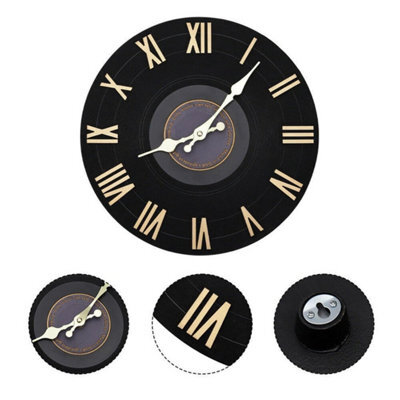 B 12Inch Home Office Metal Resin Wall Clock Living Room Study Bed Room Decor - image 1