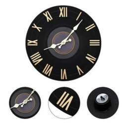 B 12Inch Home Office Metal Resin Wall Clock Living Room Study Bed Room Decor - thumbnail 1