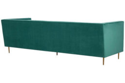 Orsina 3 Seater Green Sofa For Living Room, Green Velvet Upholstered Settee Sofa, Classic Sofa Couch For Patio - thumbnail 5