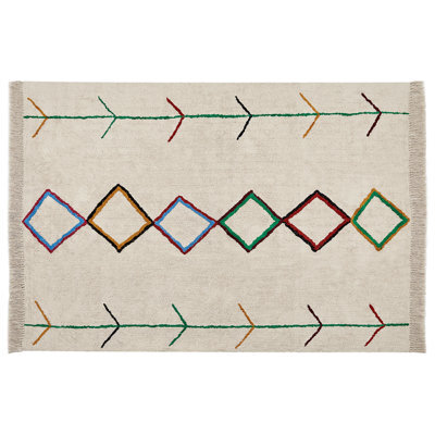 Beliani Rug Cetmi Beige 160 X 230 Cm Cotton - image 1