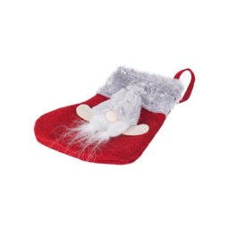 Mini Gonk Christmas Stocking Red And Grey 15Cmx19Cm - thumbnail 3