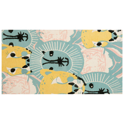 Beliani Kids Rug Tutut Multicolour 80 X 150 Cm Cotton - image 1