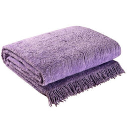 Lavender Candlewick Bedspread - Soft & Lightweight 100% Cotton Bedding With Wave Design & Fringed Edges - Size Single, 135 X 200Cm - thumbnail 1