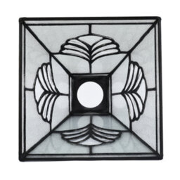 Happy Homewares Traditional Clear Glass Tiffany Pendant Light Shade With Floral Panels - thumbnail 4