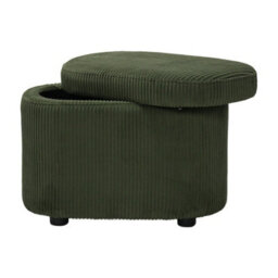 Living And Home Modern Green Corduroy Storage Ottoman With Plastic Legs, 60Cm W X 40Cm D X 45Cm H - thumbnail 4