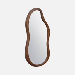 Sweeek. Wooden Mirror Austin Walnut 92X3X48 Cm