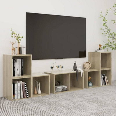 Berkfield 6 Piece Tv Cabinet Set Sonoma Oak Engineered Wood - image 1