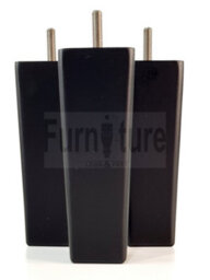 L&F 4 Black Solid Wood Furniture Legs Square Settee Feet 150mm High Sofa Chair Bed M8 Sof3210 - thumbnail 3