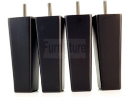 L&F 4 Black Solid Wood Furniture Legs Square Settee Feet 150mm High Sofa Chair Bed M8 Sof3210 - thumbnail 5