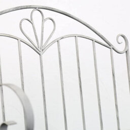 Glamhaus Garden Bench Seat Patio Furniture - Foldable Design - Shabby Chic Handmade - Cement Grey(Trentino) - thumbnail 3