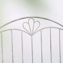 Glamhaus Garden Bench Seat Patio Furniture - Foldable Design - Shabby Chic Handmade - Cement Grey(Trentino) - thumbnail 5