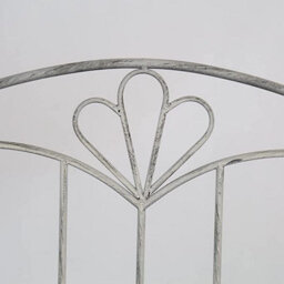 Glamhaus Garden Bench Seat Patio Furniture - Foldable Design - Shabby Chic Handmade - Cement Grey(Trentino) - thumbnail 4
