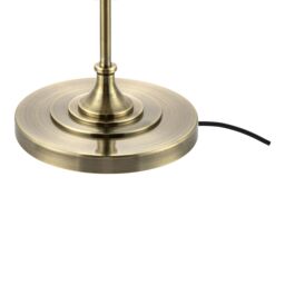 GoodHome Seekonk Satin Cream Antique Brass Effect Led Floor Lamp - thumbnail 5