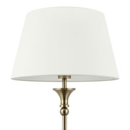 GoodHome Seekonk Satin Cream Antique Brass Effect Led Floor Lamp - thumbnail 3