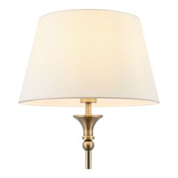 GoodHome Seekonk Satin Cream Antique Brass Effect Led Floor Lamp - thumbnail 4