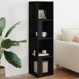 Vidaxl Corner Cabinet Black 33X33X132 Cm Engineered Wood - thumbnail 1
