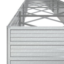 Berkfield Garden Raised Bed 600X80X45 Cm Galvanized Steel Silver - thumbnail 6