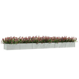 Berkfield Garden Raised Bed 600X80X45 Cm Galvanized Steel Silver - thumbnail 3