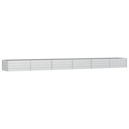 Berkfield Garden Raised Bed 600X80X45 Cm Galvanized Steel Silver - thumbnail 2