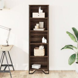 Berkfield Modern Bookcase Brown Oak 50X31X169 Cm Engineered Wood - thumbnail 3