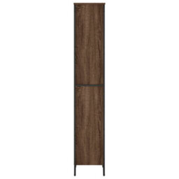 Berkfield Modern Bookcase Brown Oak 50X31X169 Cm Engineered Wood - thumbnail 5