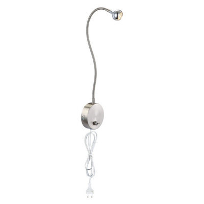 Luminosa Lighting Luminosa Serpent Reading Wall Light Nickel Matt Led 3000K - image 1