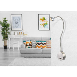 Luminosa Lighting Luminosa Serpent Reading Wall Light Nickel Matt Led 3000K - thumbnail 3